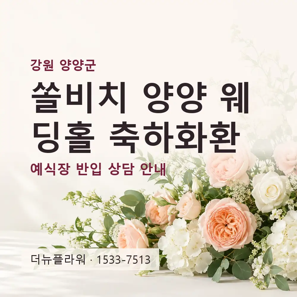 쏠비치 양양 웨딩홀 축하화환 상담 대표 이미지